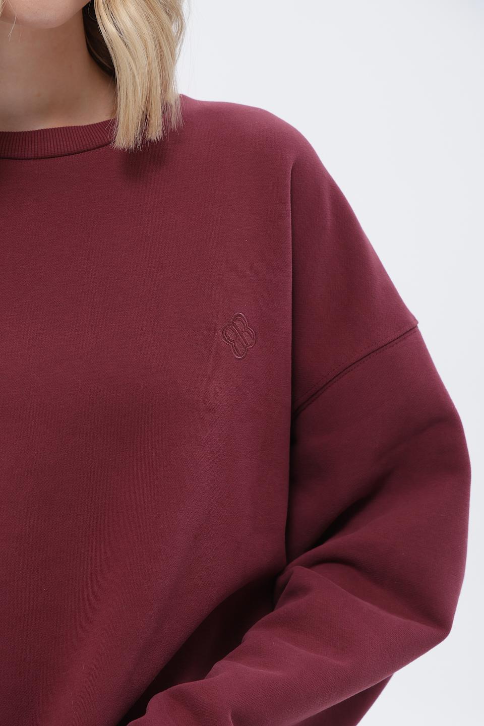 Пуловер Rich and Royal бордовый