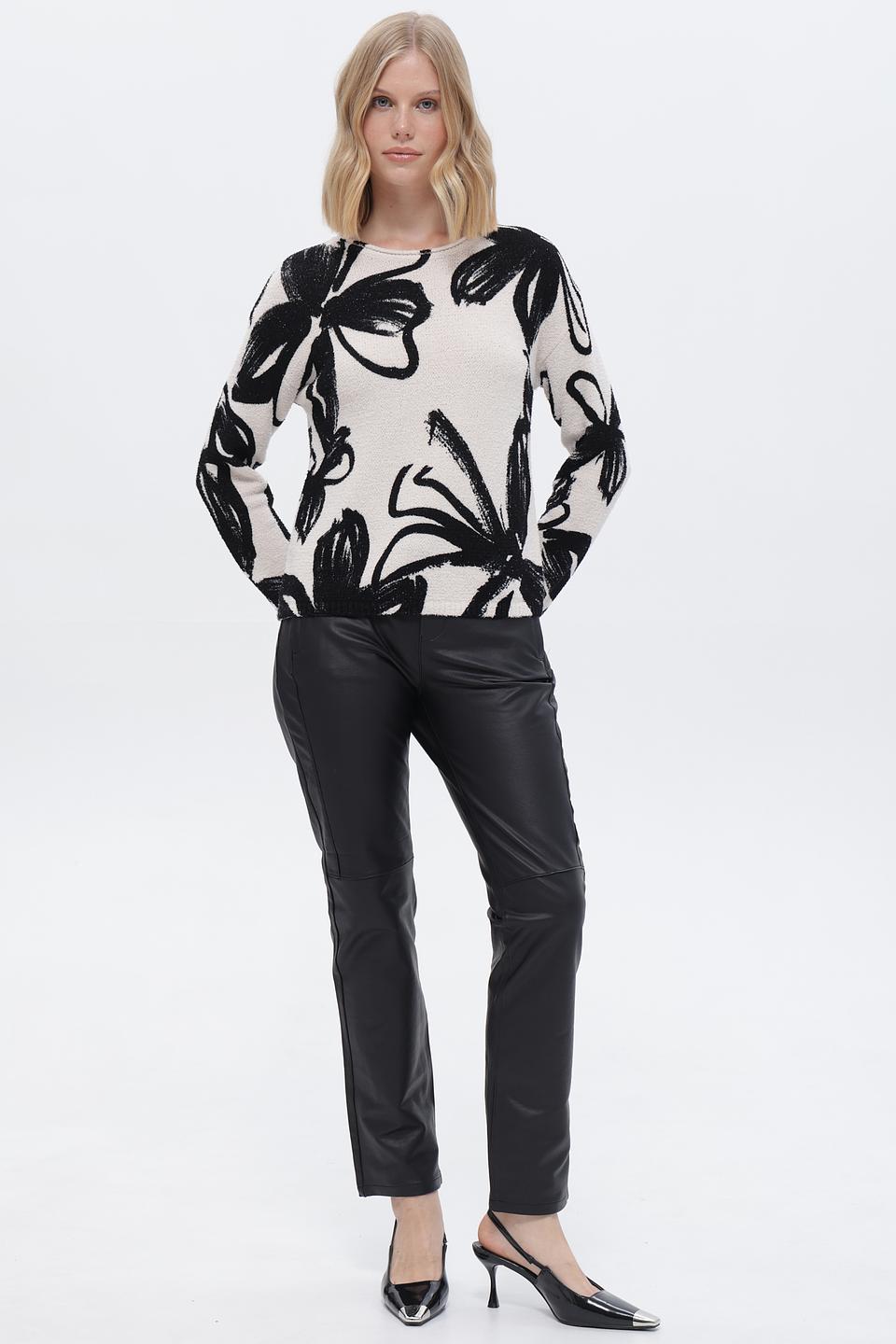 Пуловер Rabe collection с цветочным принтом