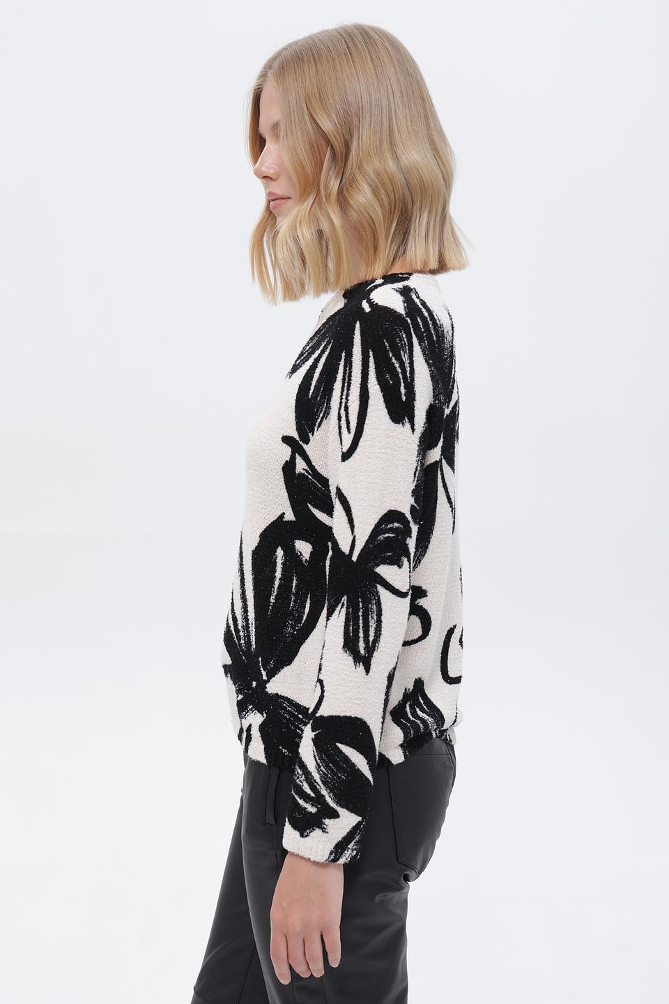 Пуловер Rabe collection с цветочным принтом