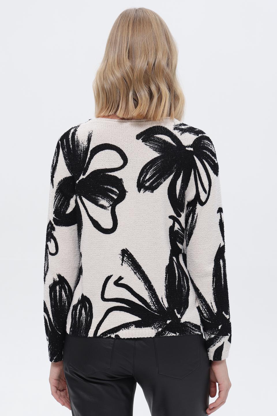 Пуловер Rabe collection с цветочным принтом