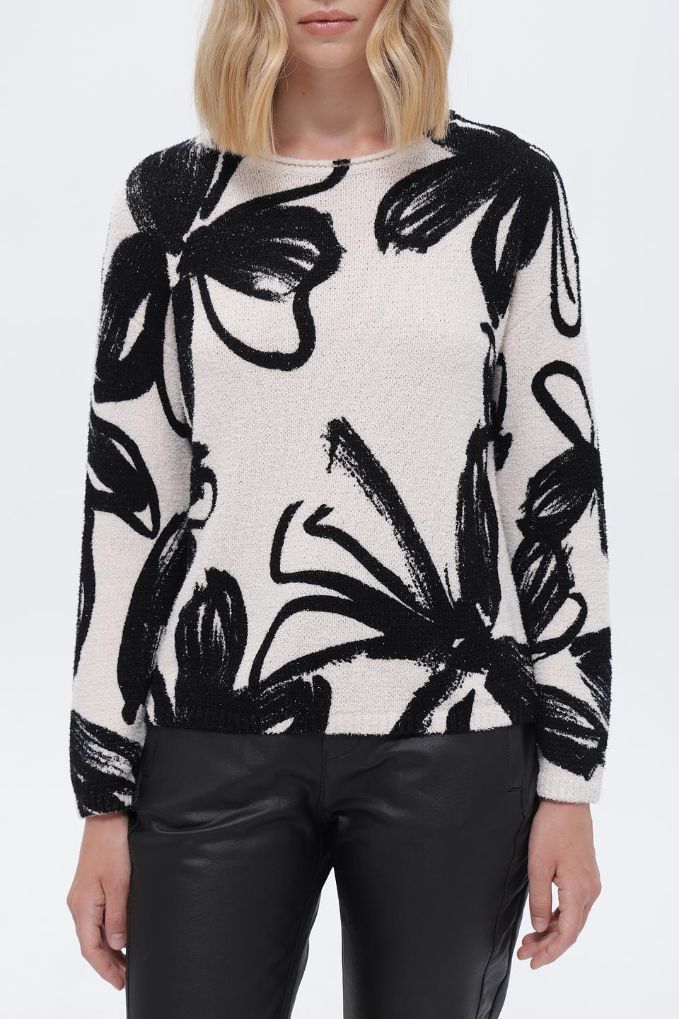 Пуловер Rabe collection с цветочным принтом