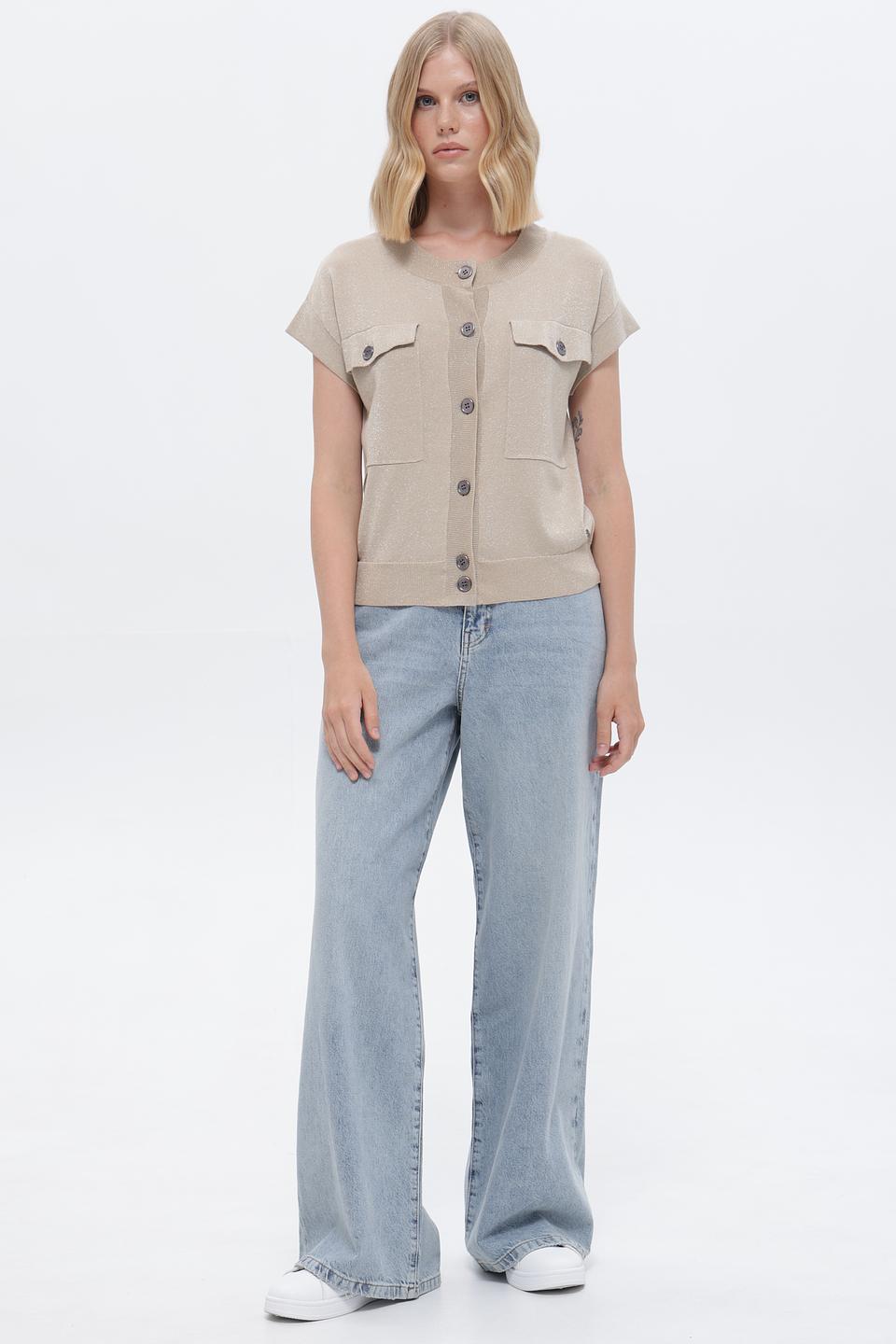 Жакет Monari с карманами бежевый