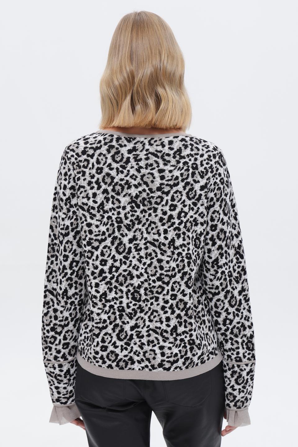 Пуловер Monari с леопардовым принтом