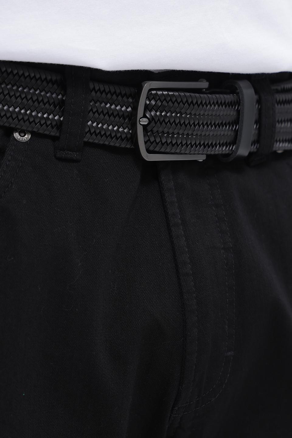 Ремень Bugatti ACC плетеный черный