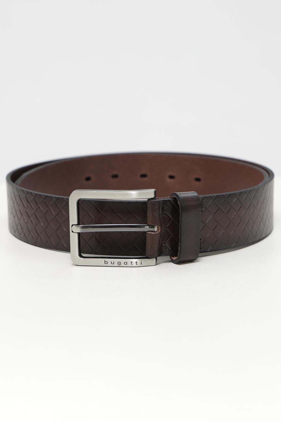 Ремень Bugatti ACC плетеный коричневый