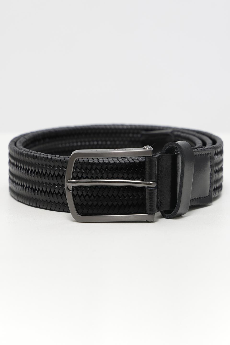 Ремень Bugatti ACC плетеный черный