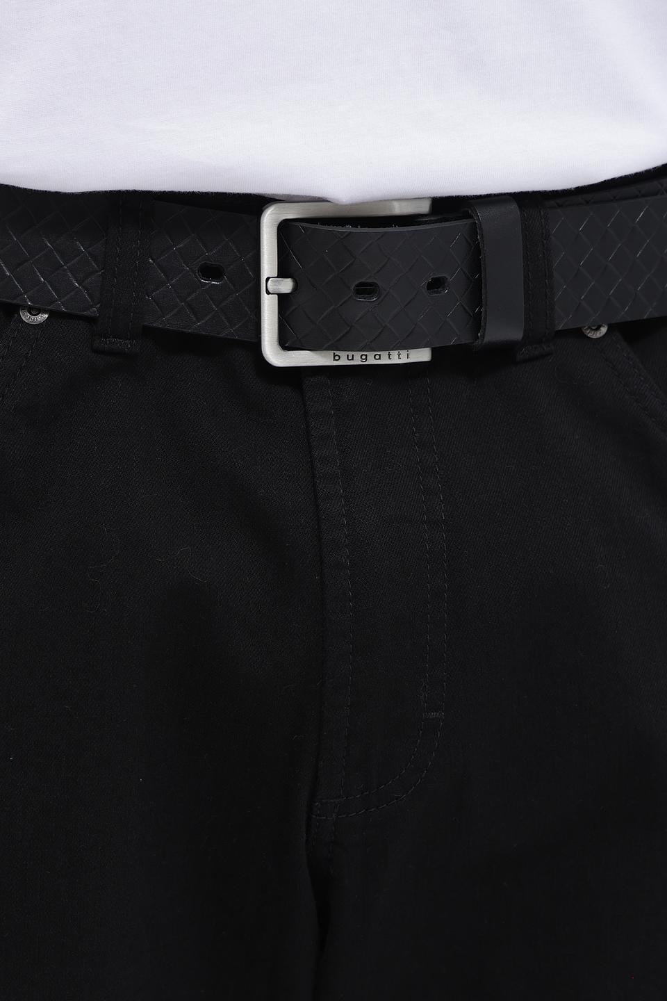Ремень Bugatti ACC чёрный плетёный