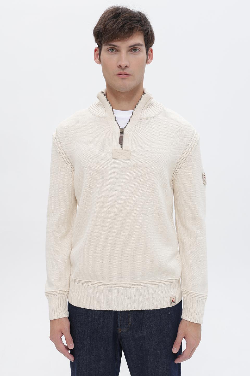 Джемпер Time Zone с молнией бежевый