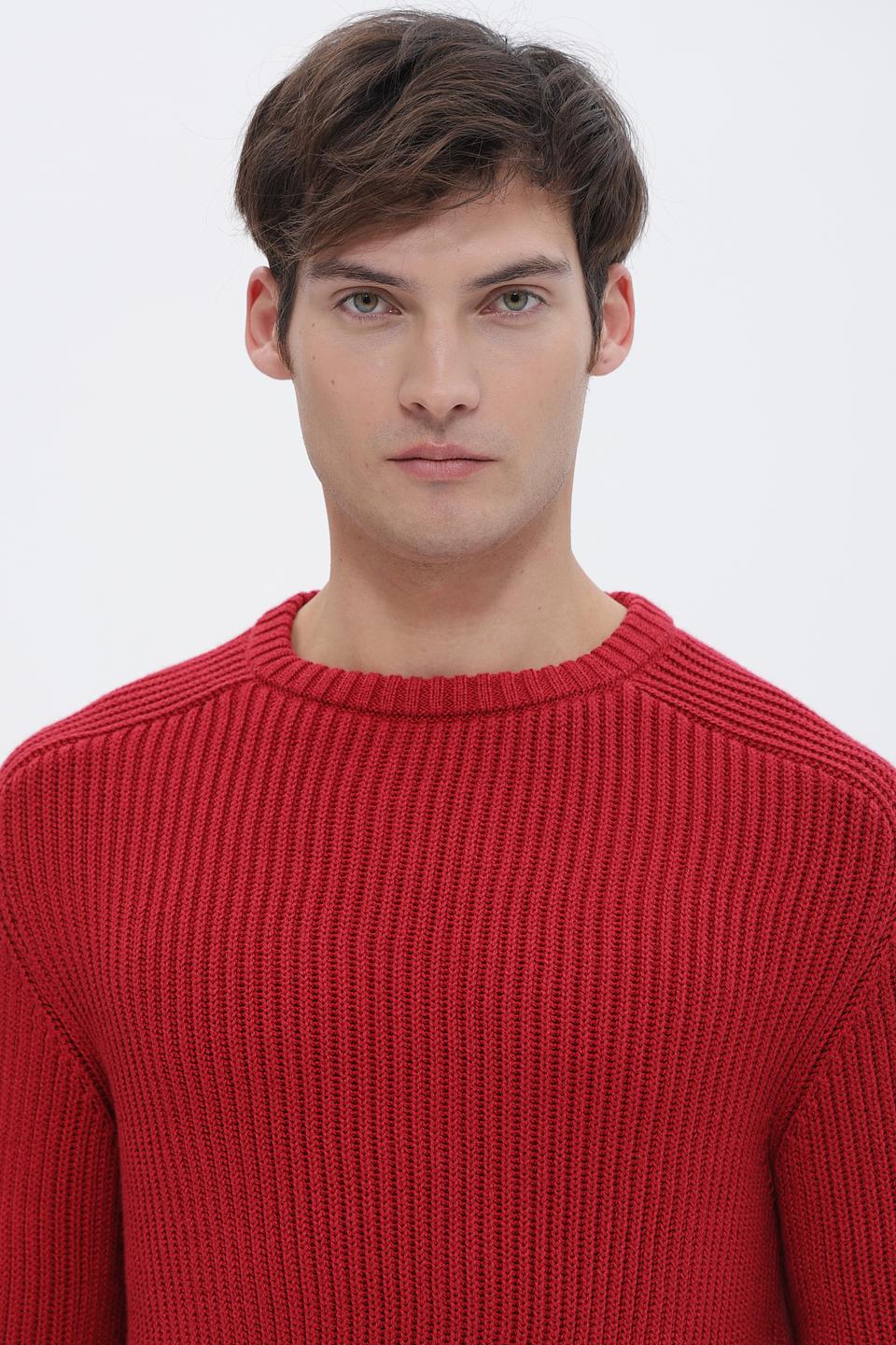 Джемпер Time Zone красный с локтями