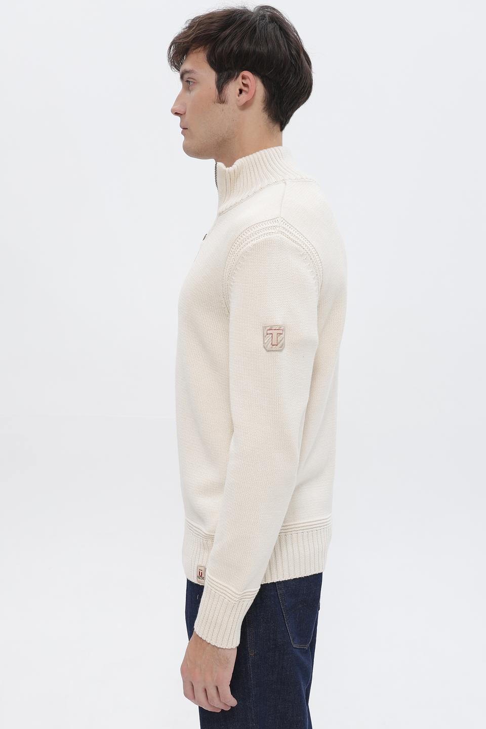 Джемпер Time Zone с молнией бежевый