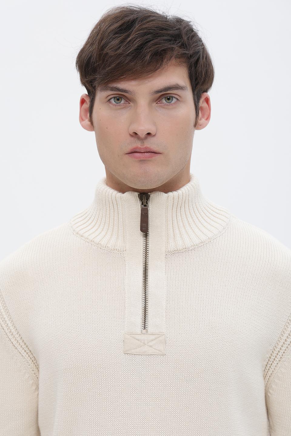 Джемпер Time Zone с молнией бежевый