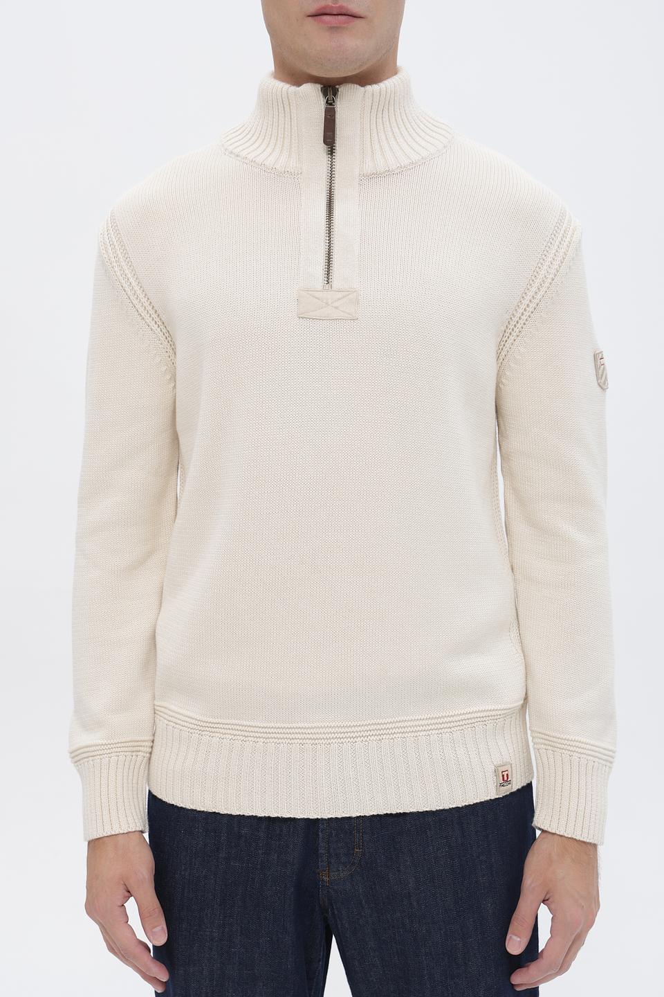 Джемпер Time Zone с молнией бежевый