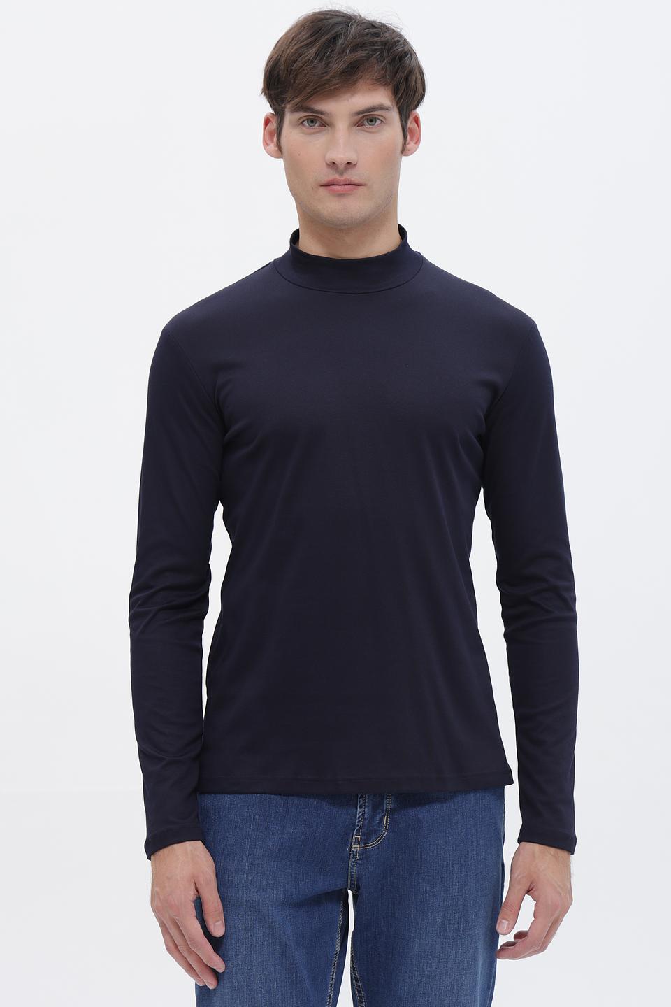 Футболка Desoto с горловиной тёмно-синяя