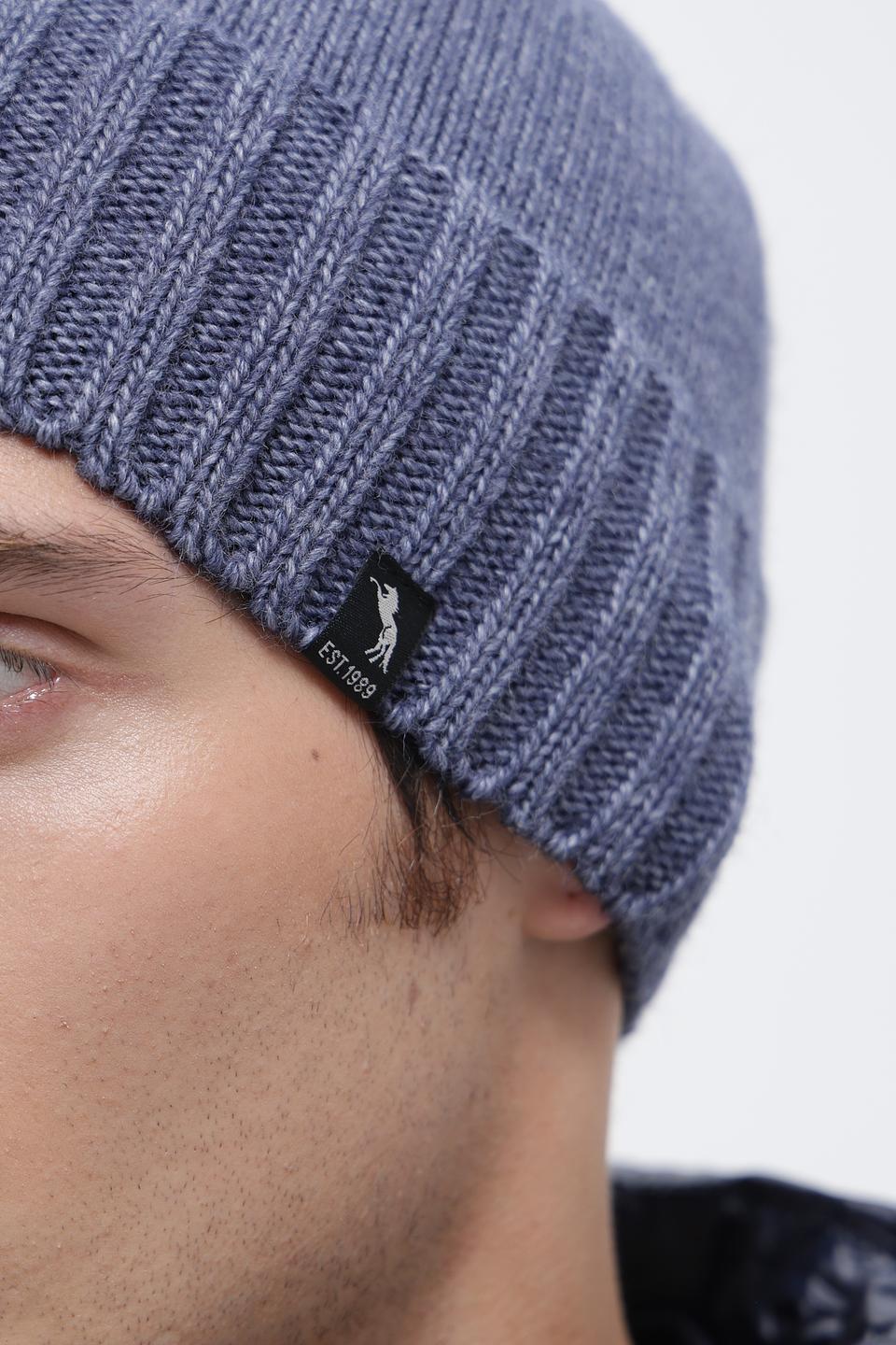 Шапка ADL man вязаная серая