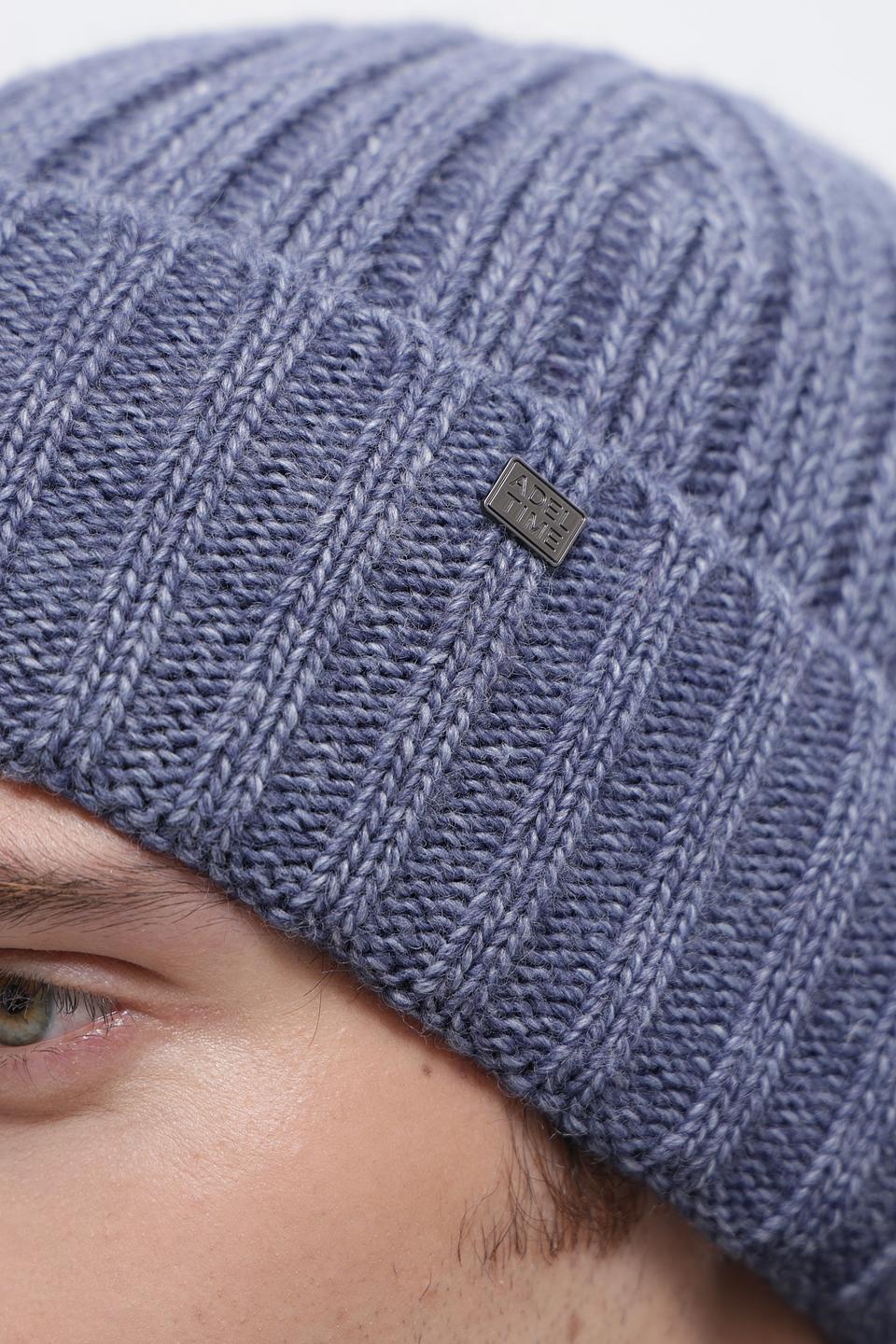 Шапка ADL man вязаная серая