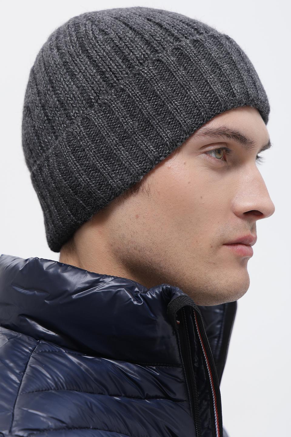 Шапка ADL man серая вязаная