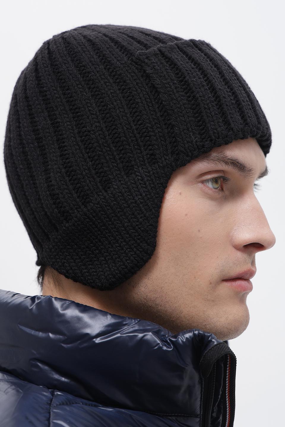 Шапка ADL man с ушами чёрная