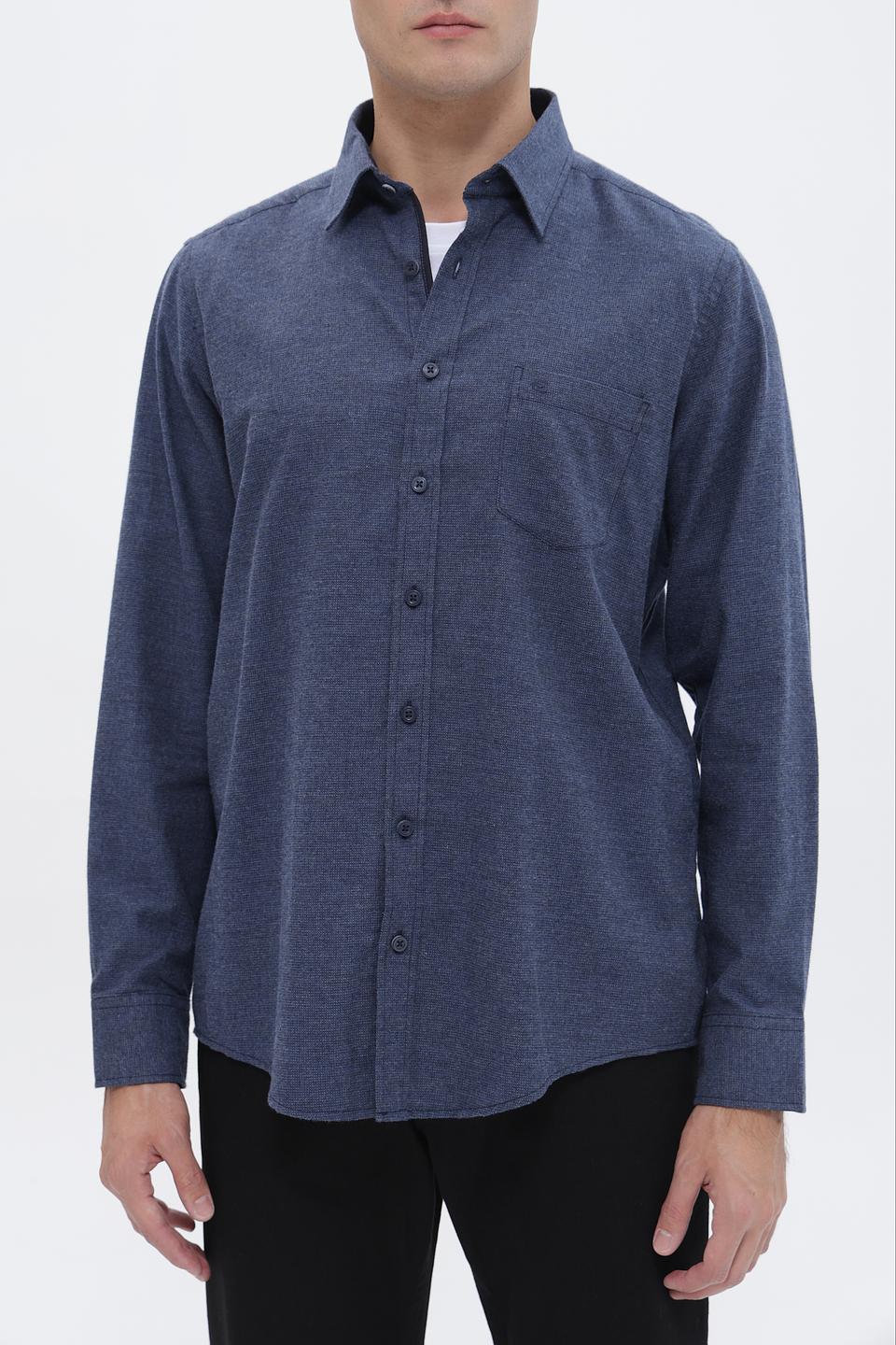 Рубашка Casa Moda дл. рукав синяя