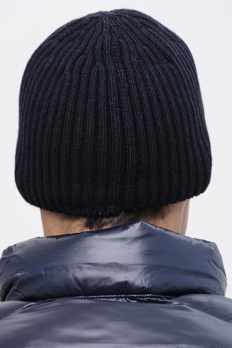 Шапка ADL man вязаная темно-синяя