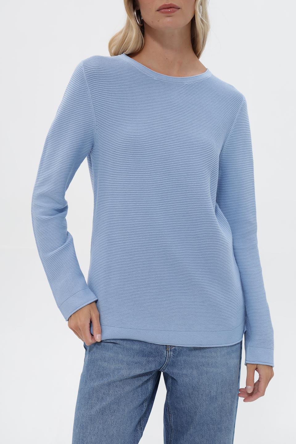 Пуловер Tom Tailor в полоску голубой