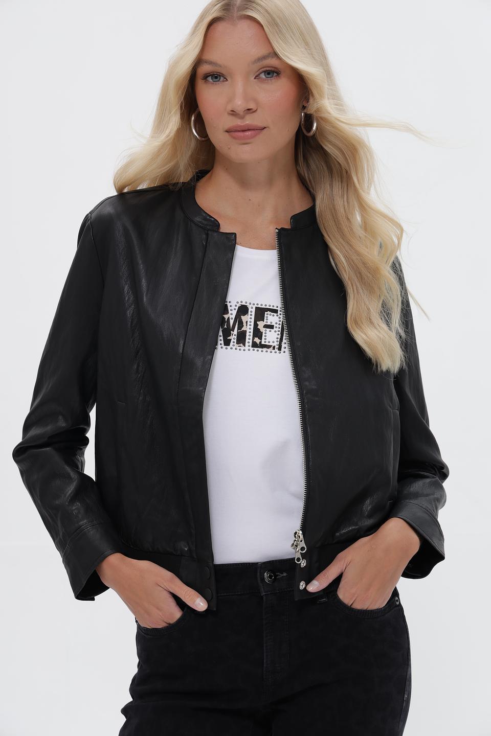 Куртка кожаная Catnoir черная