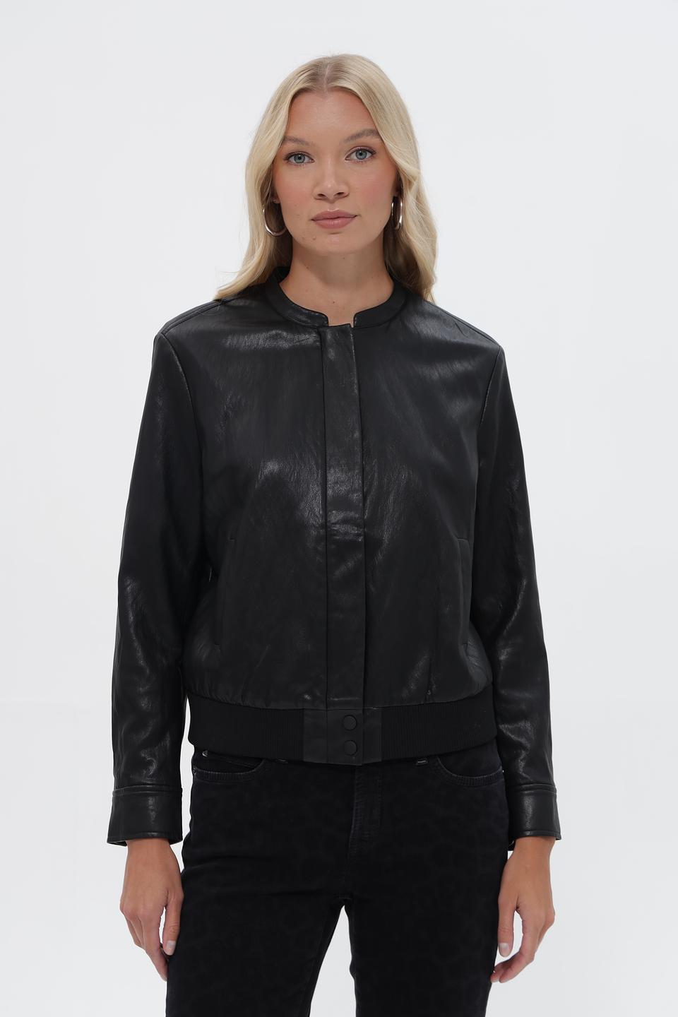 Куртка кожаная Catnoir черная