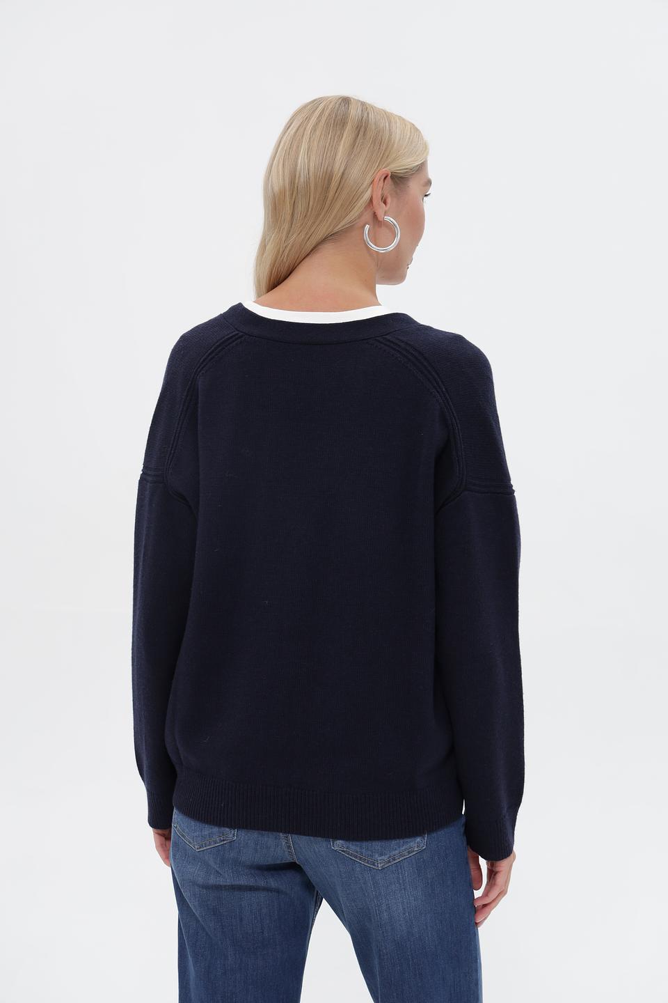 Жакет UNQ вязаный темно-синий