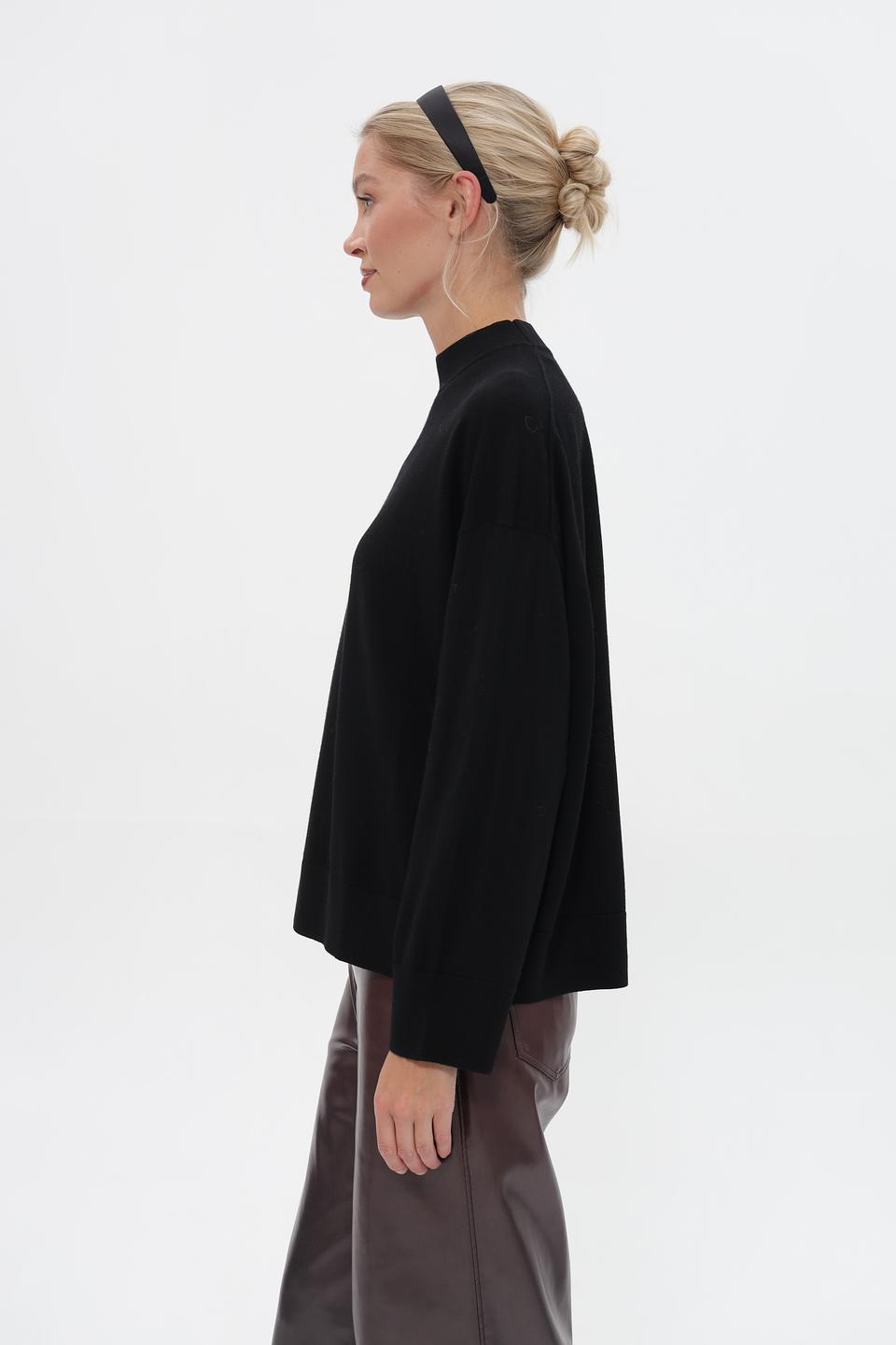 Пуловер UNQ женский черный