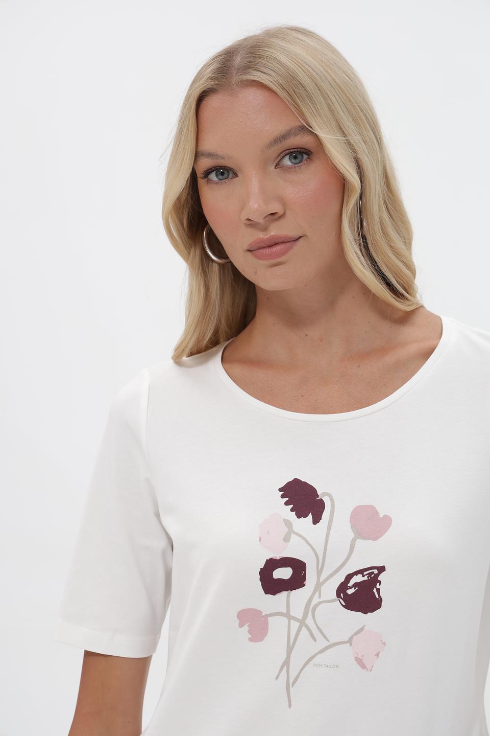 Футболка Tom Tailor с цветочным принтом