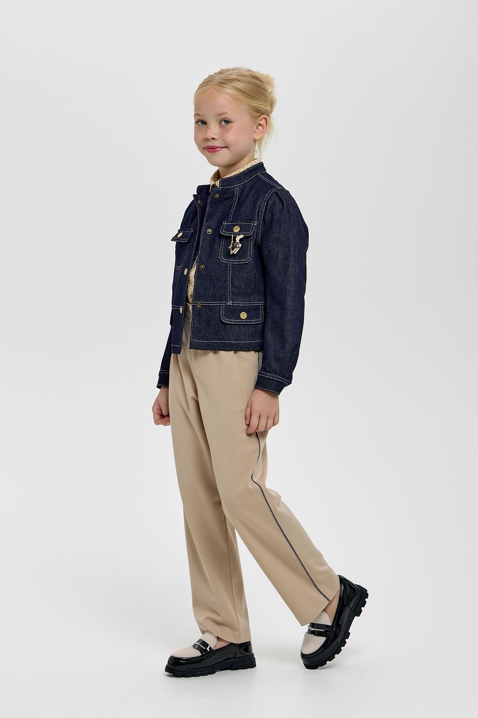 Брюки Choupette дев. с полоской бежевые