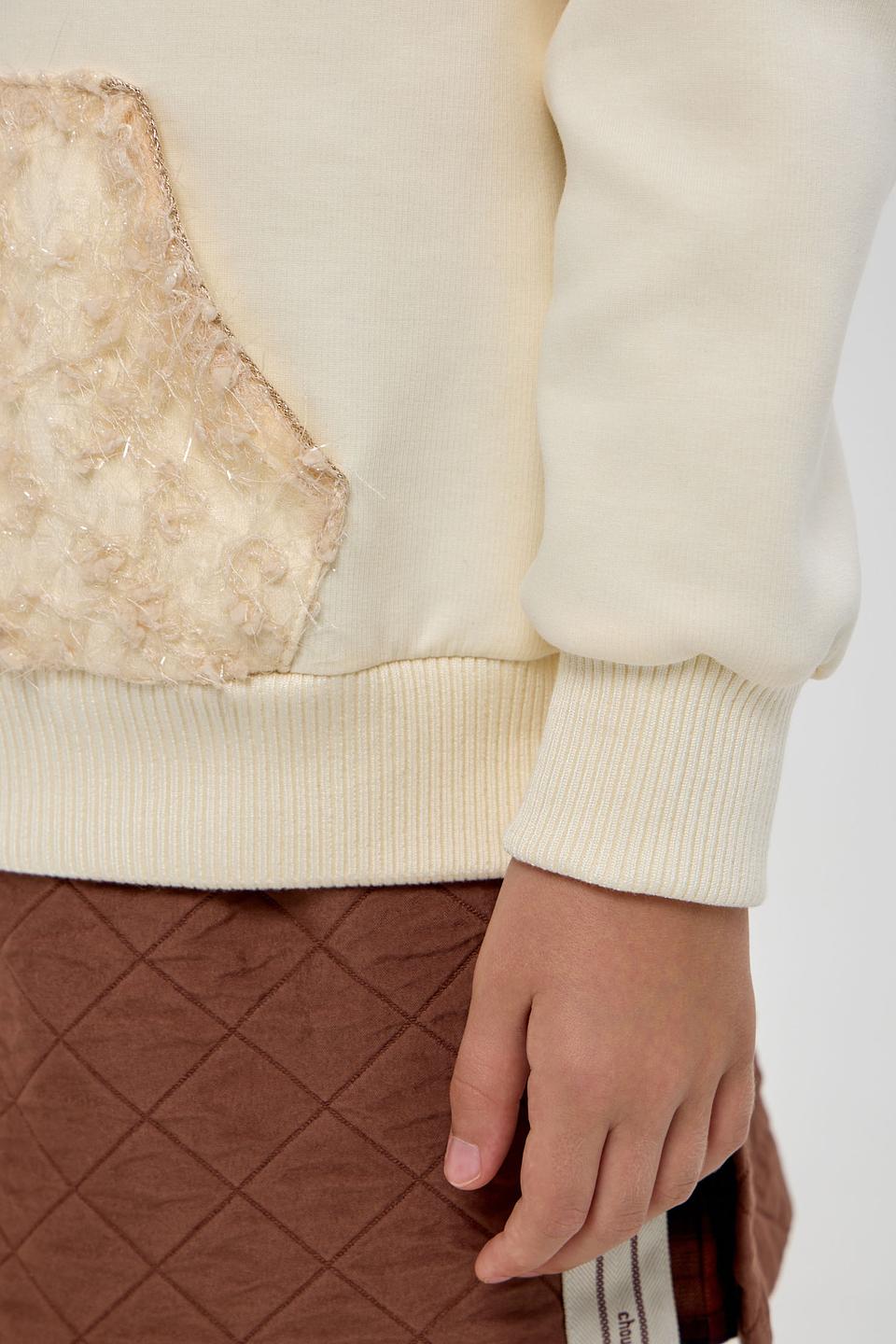 Свитшот Choupette дев. экрю с мехом