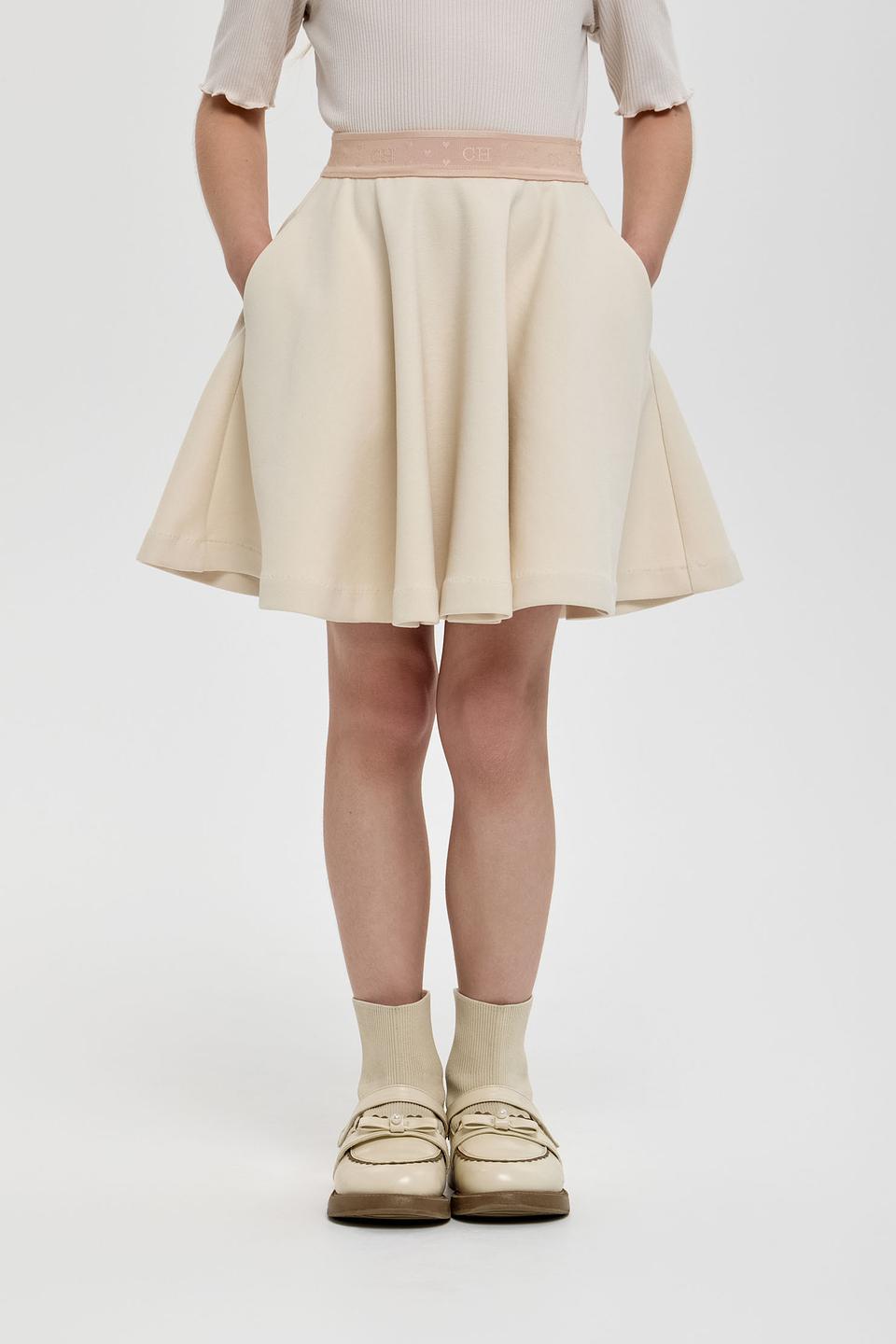 Юбка Choupette дев. расклешенная бежевая