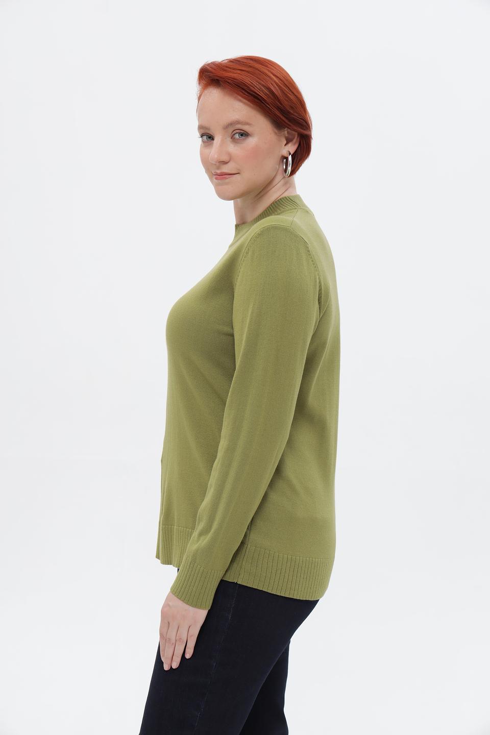 Пуловер Lebek оливковый