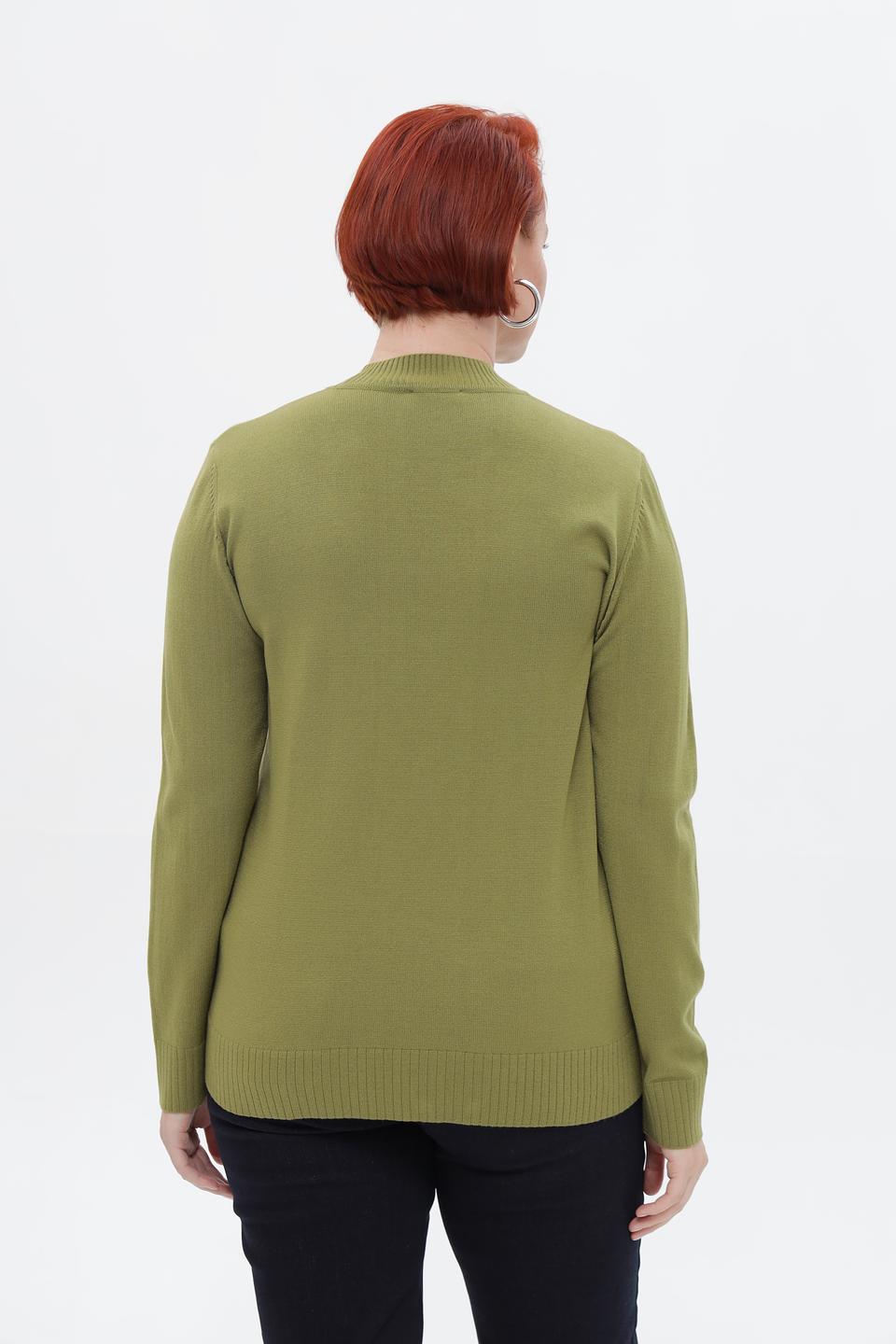 Пуловер Lebek оливковый