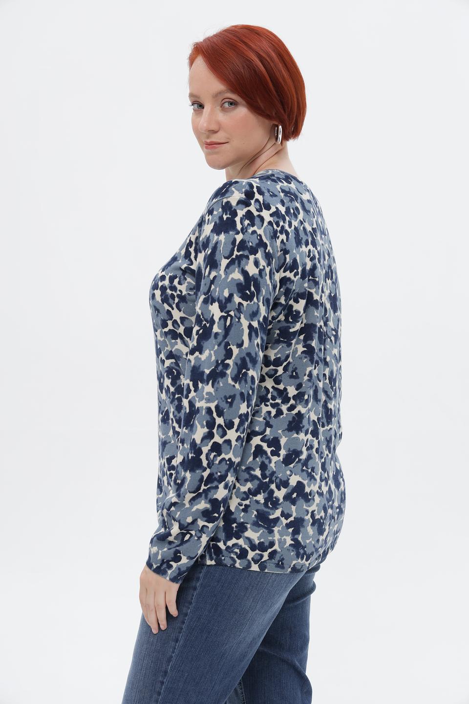 Пуловер Lebek с принтом в пятно