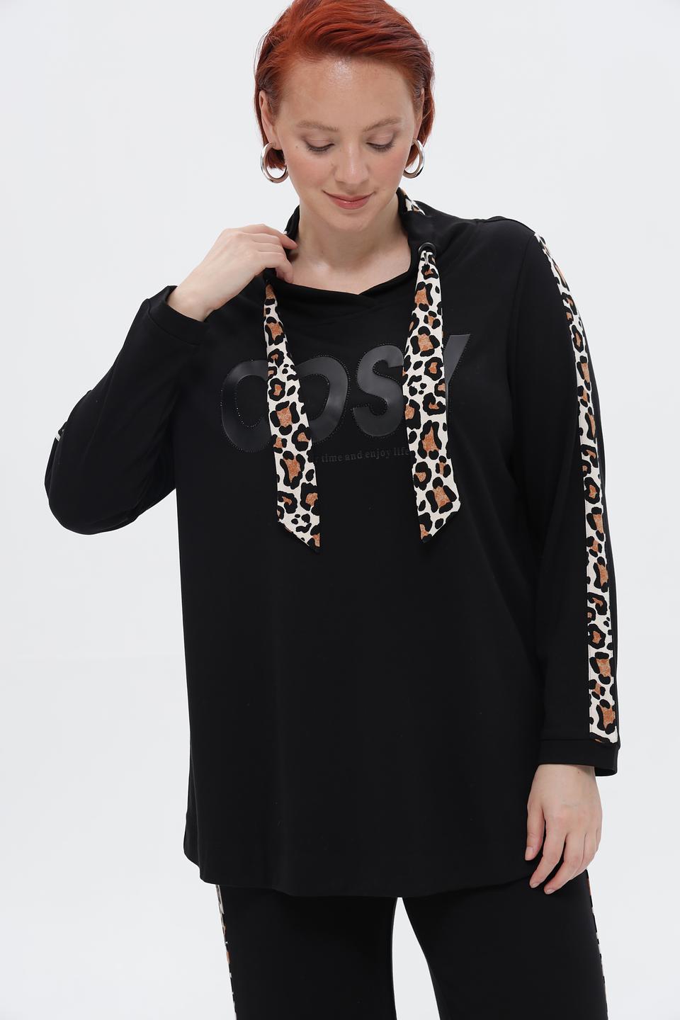 Пуловер Via Appia с леопардовыми полосками