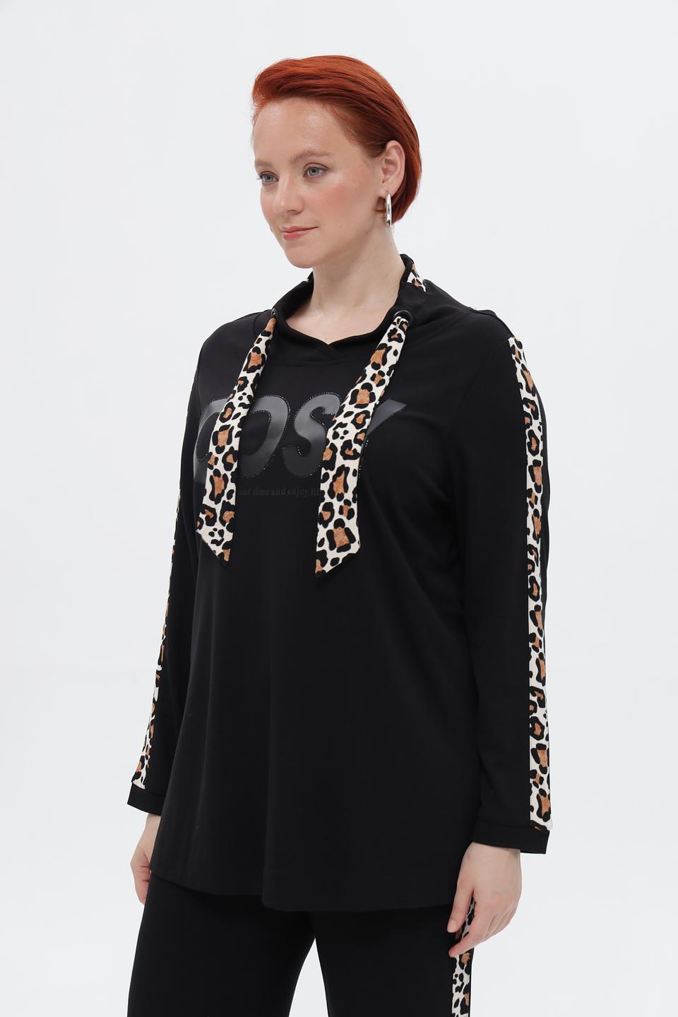 Пуловер Via Appia с леопардовыми полосками