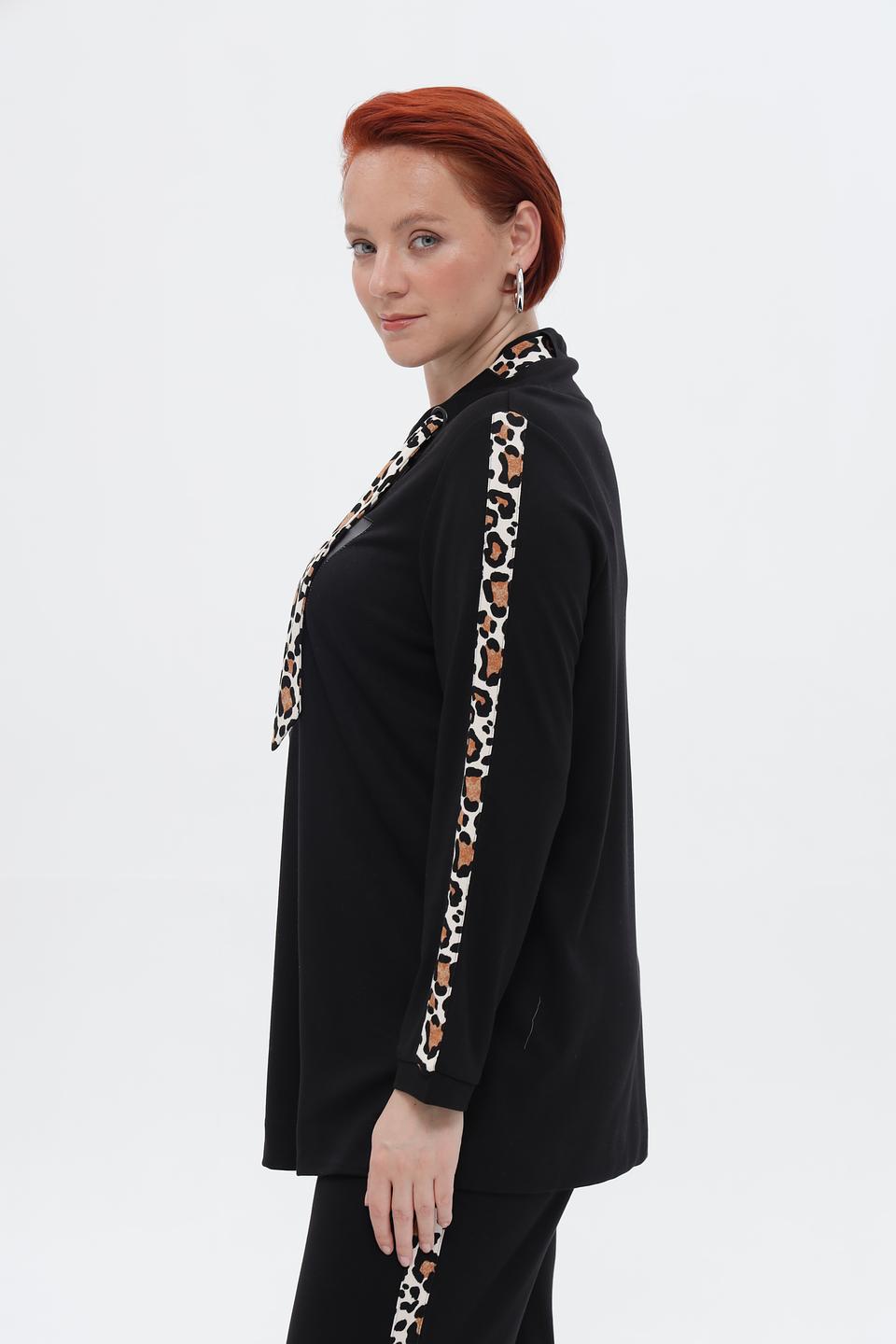 Пуловер Via Appia с леопардовыми полосками