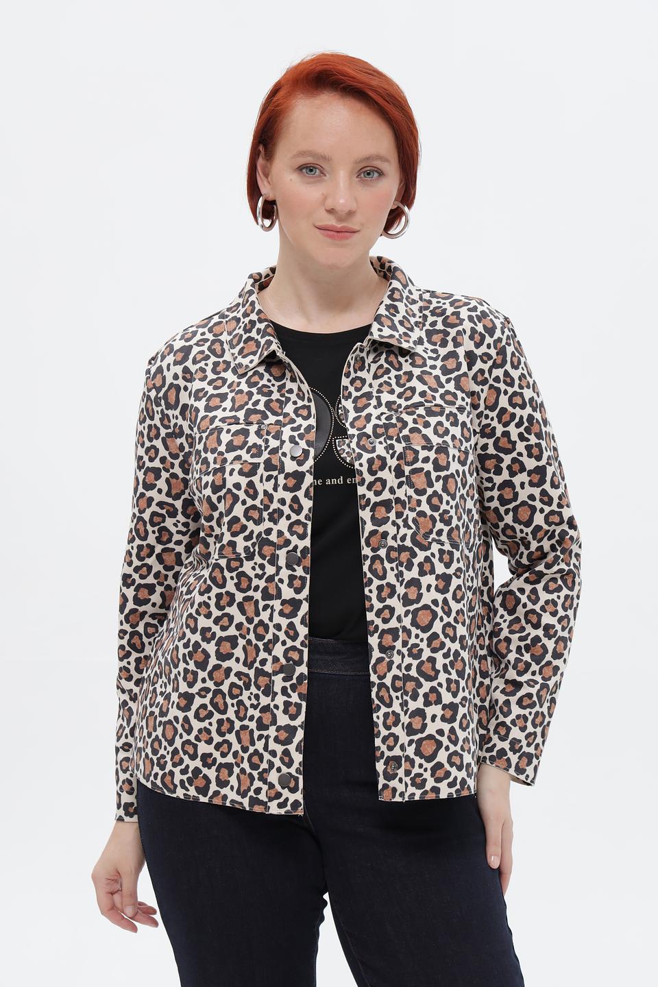 Жакет Via Appia с леопардовым принтом
