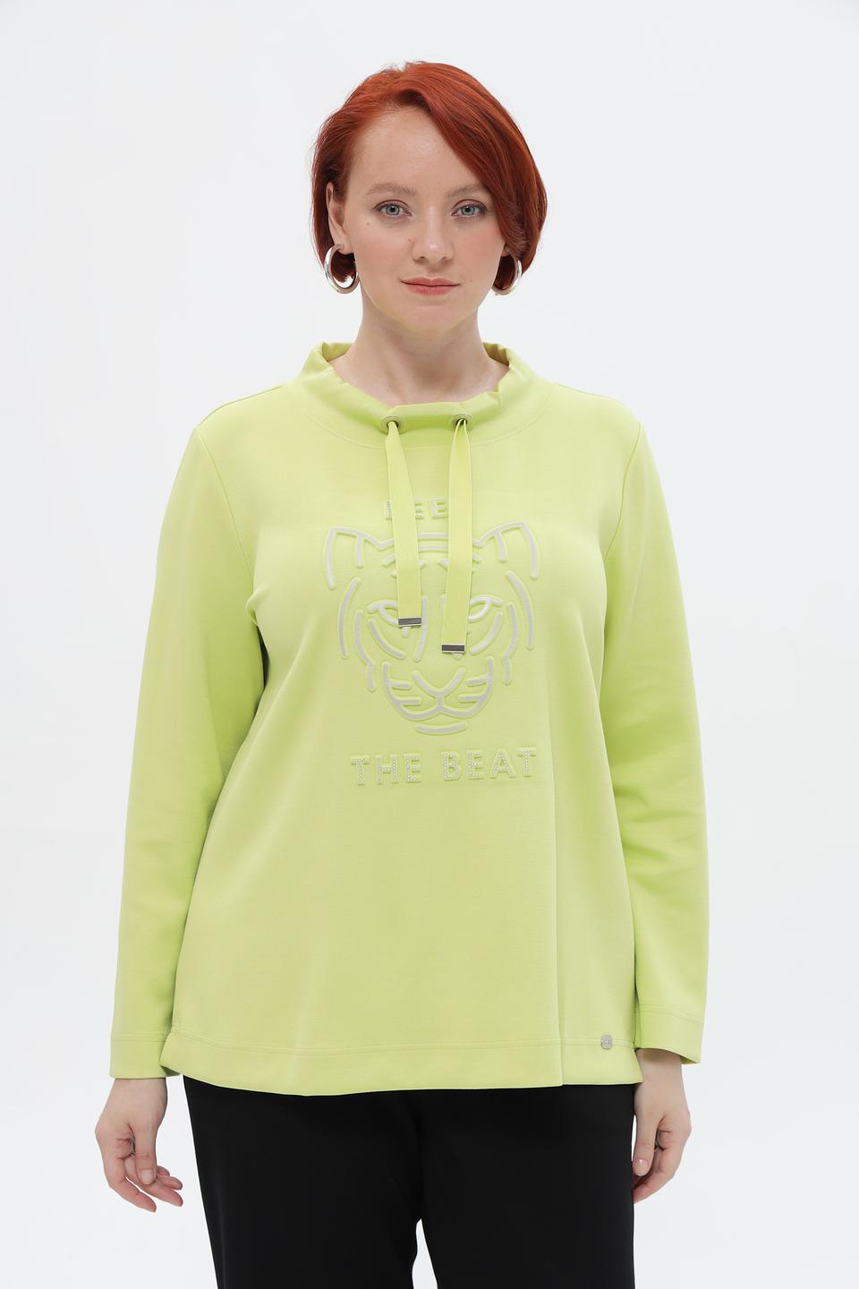 Пуловер Via Appia с тигром, мятный