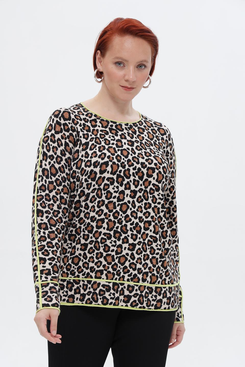 Пуловер Via Appia с леопардовым принтом