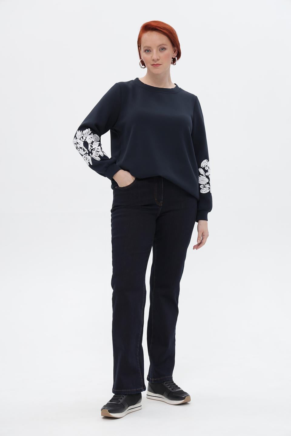 Джинсы Frapp клёш тёмно-синие