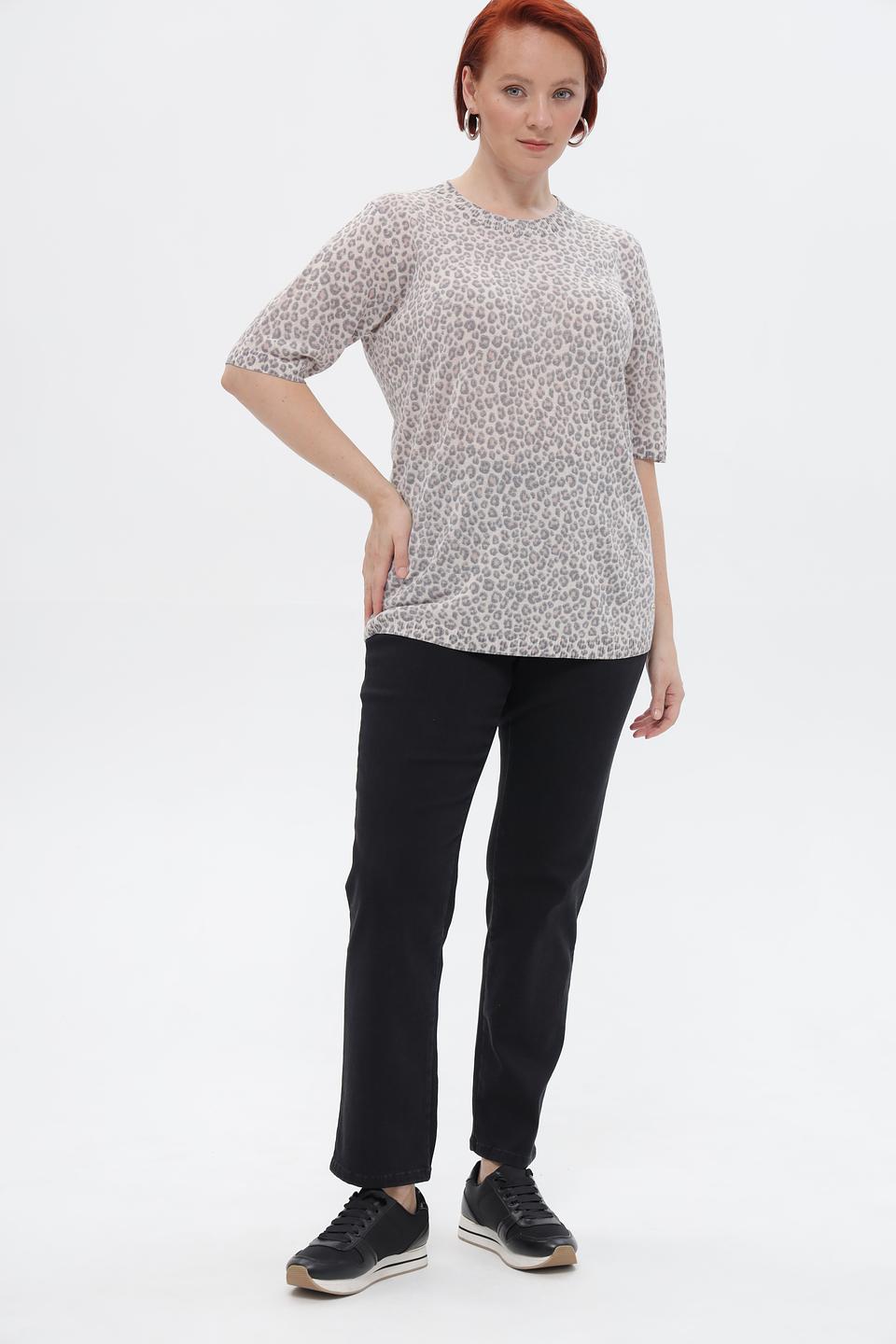 Пуловер Frapp с леопардовым принтом