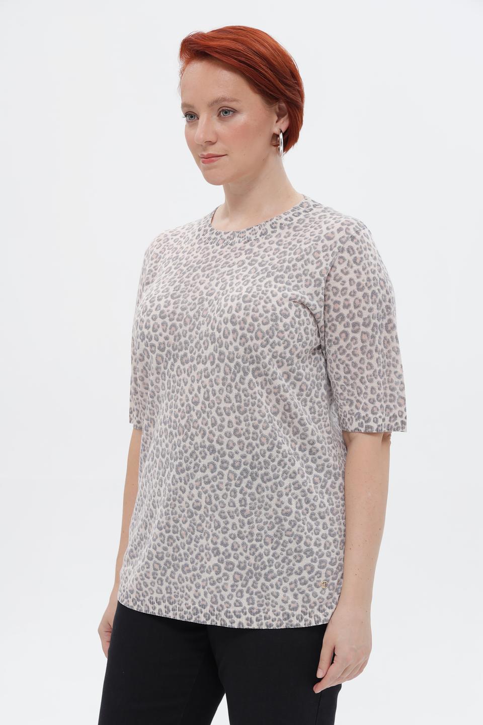 Пуловер Frapp с леопардовым принтом