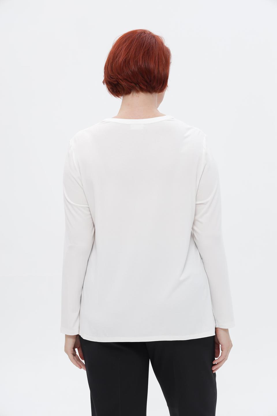 Блузка Lebek с карманами белая