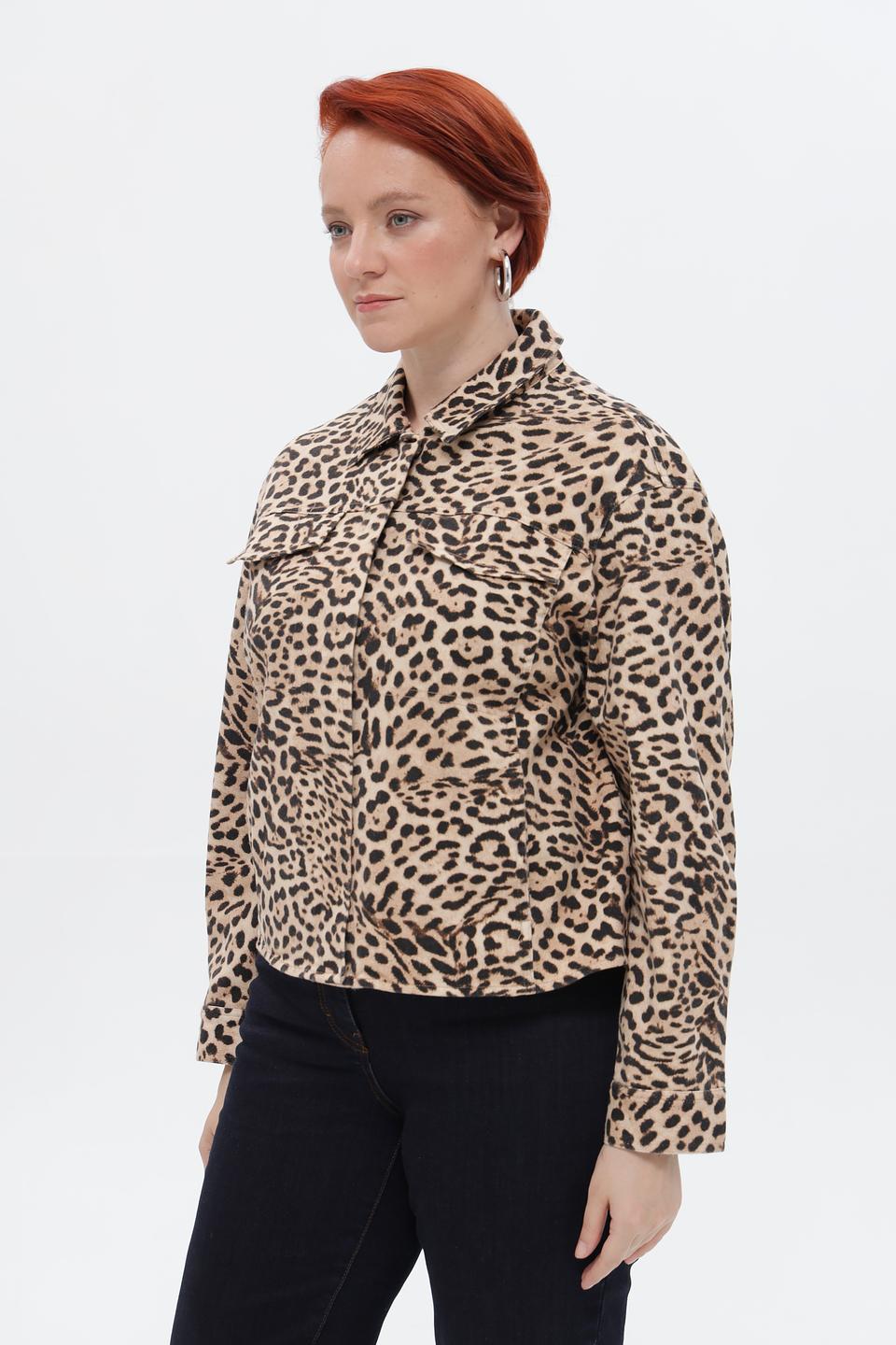 Жакет Lecomte с леопардовым принтом