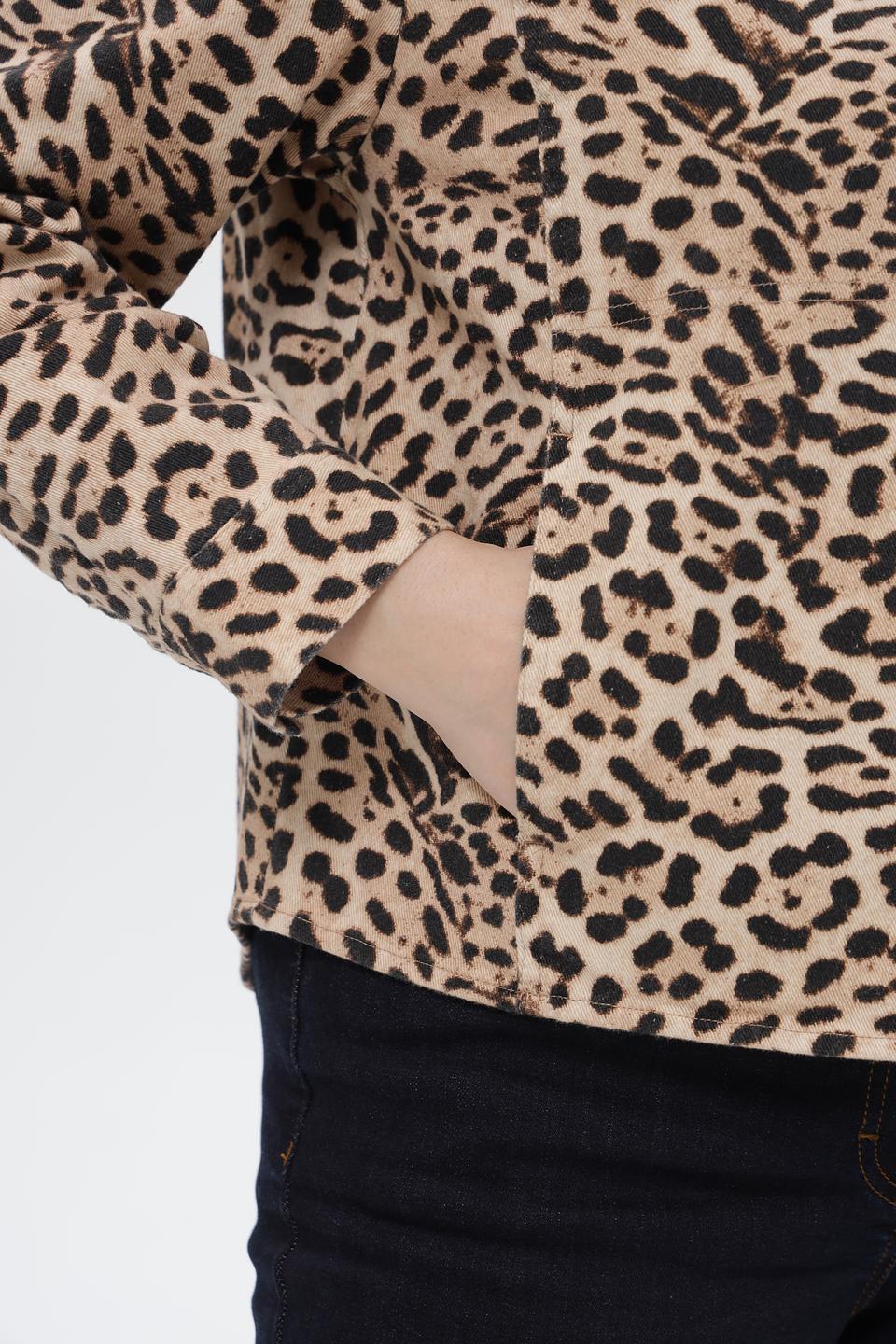 Жакет Lecomte с леопардовым принтом