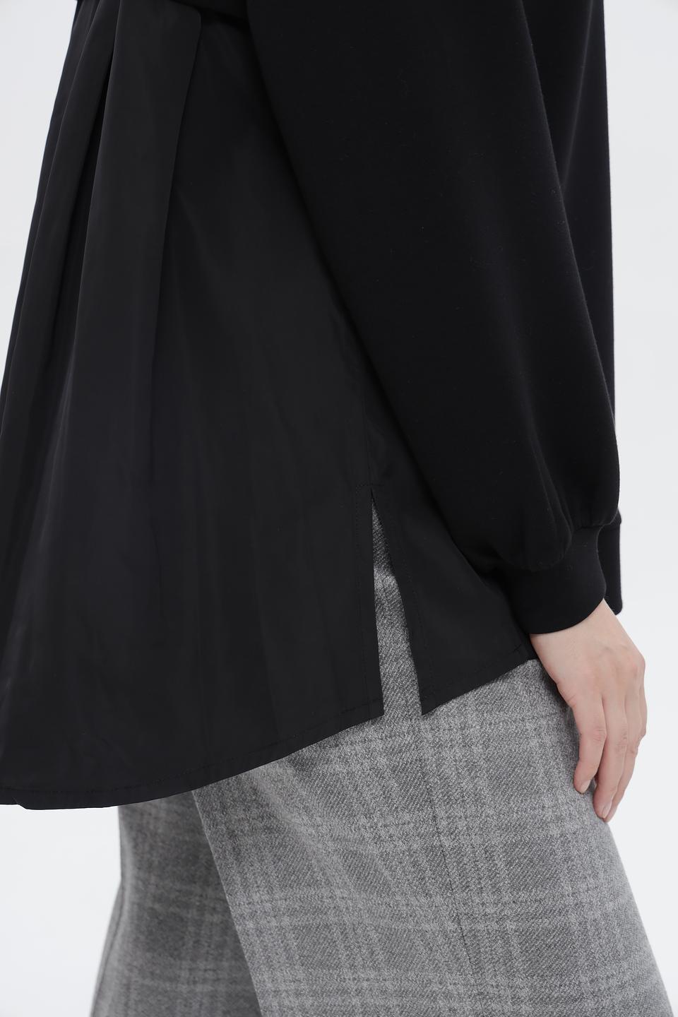 Блузка Frapp с молнией черная