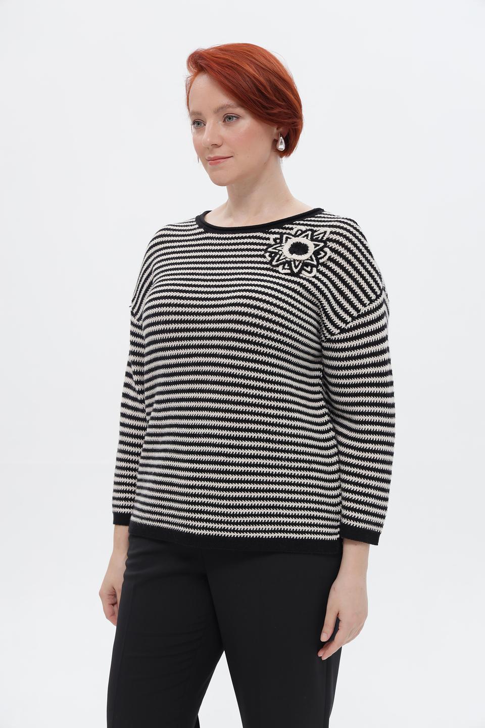 Пуловер Rabe collection в полоску