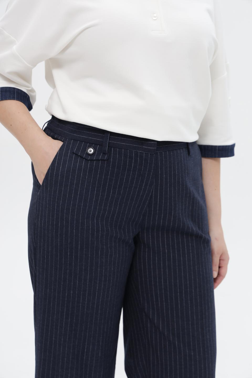 Брюки клёш в полоску Anna Montana